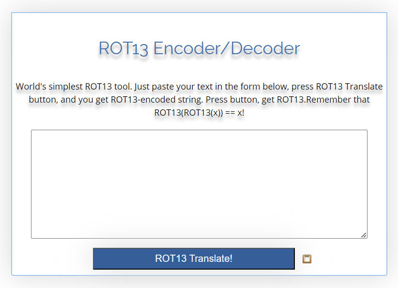 ROT13 Encoder/Decoder
