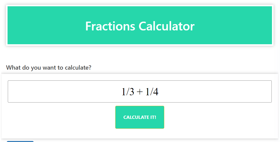 Fractions Calculator 