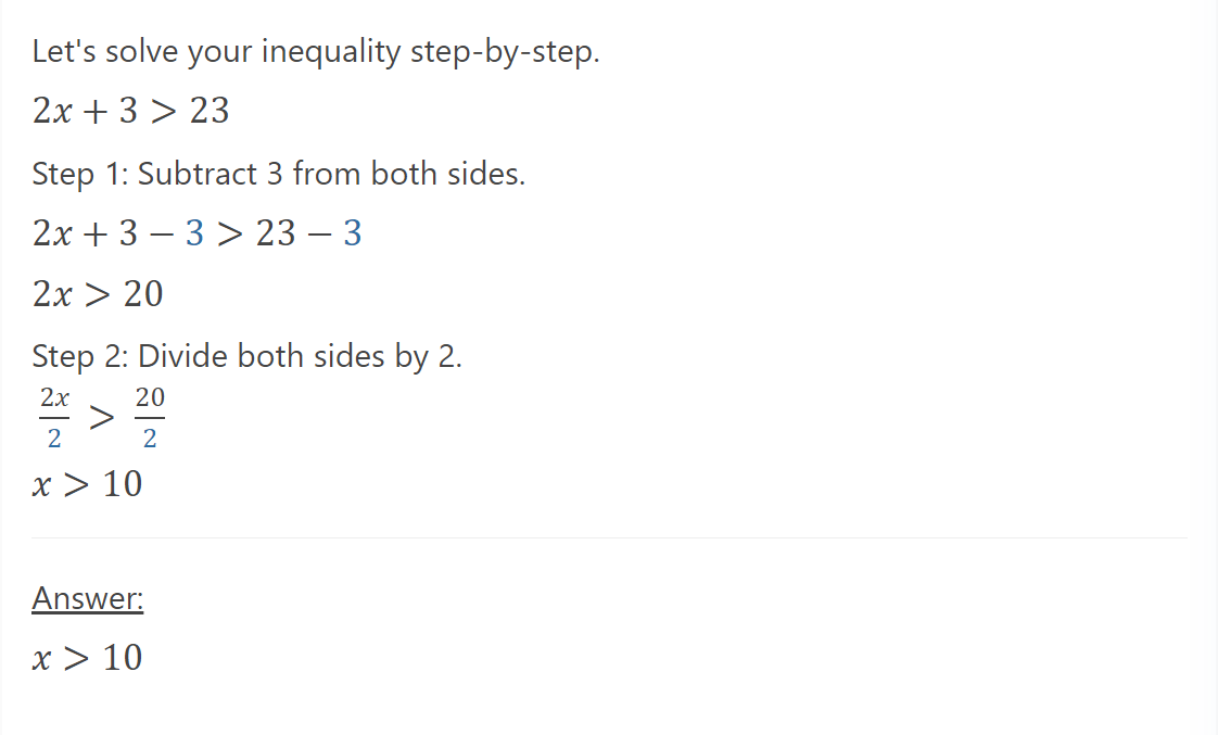 Inequality Calculator
